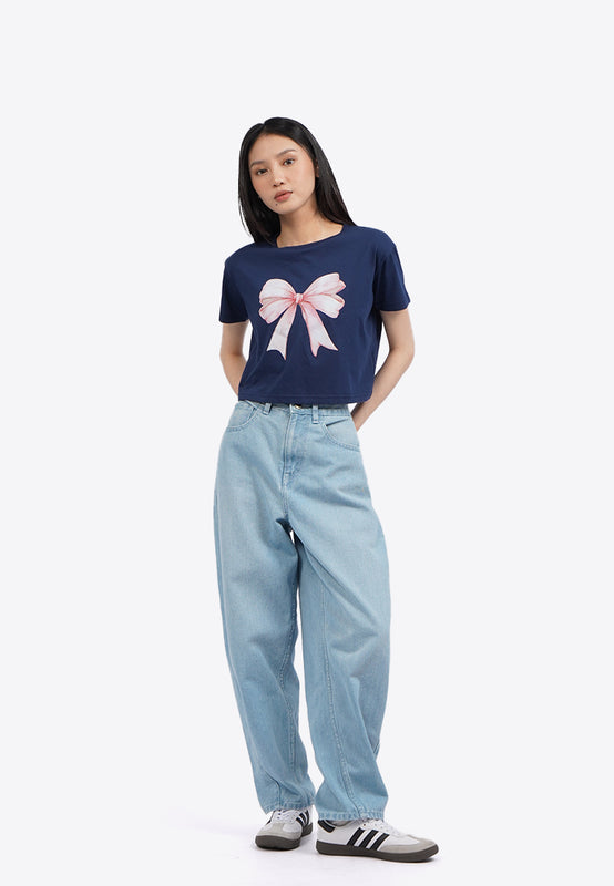 Short Sleeve Graphic Crop Tee