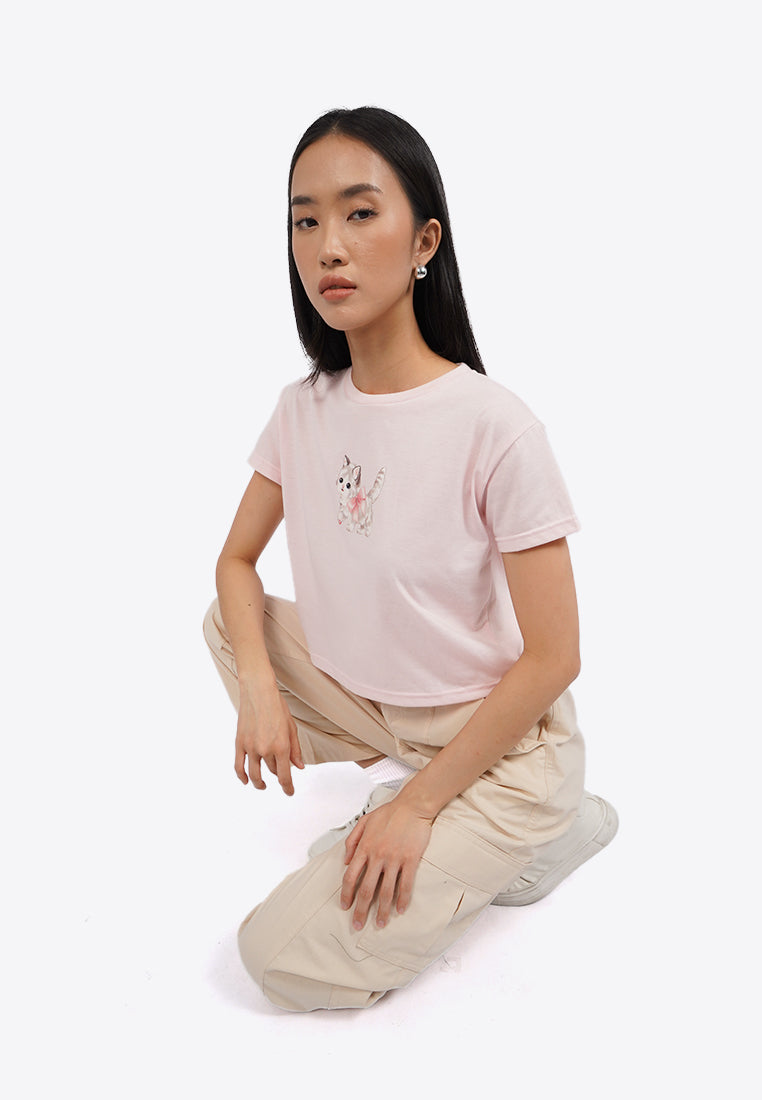 Short Sleeve Graphic Crop T-Shirt
