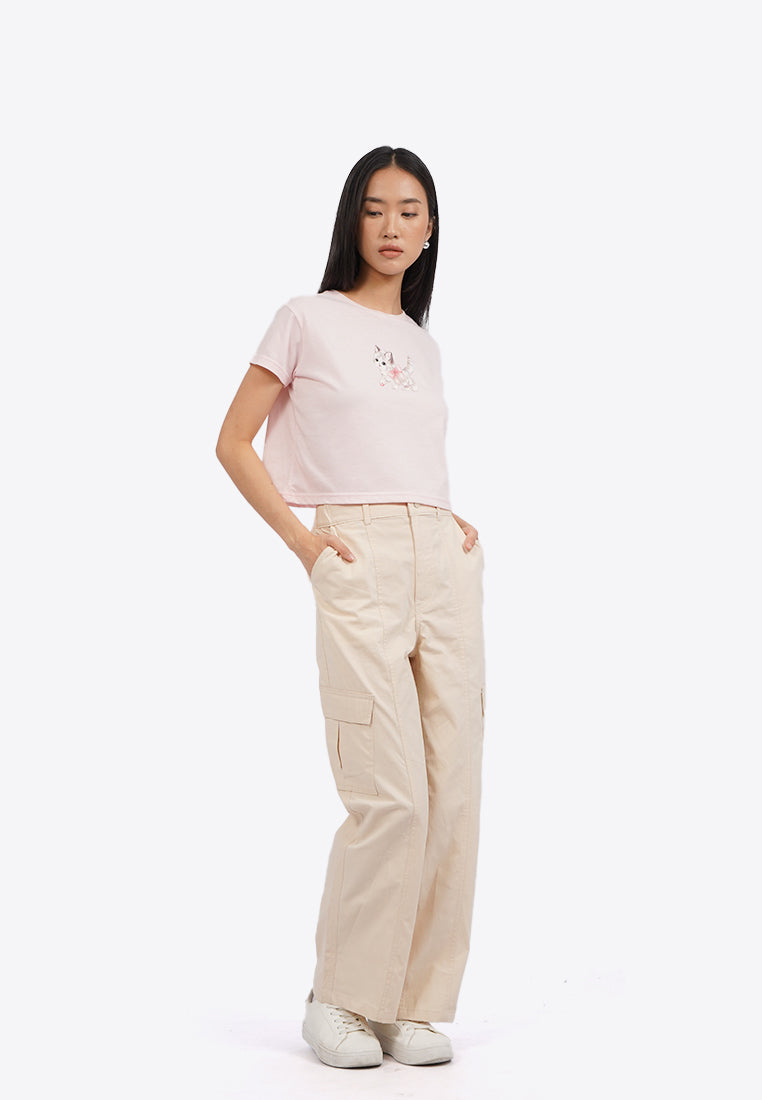 Short Sleeve Graphic Crop T-Shirt