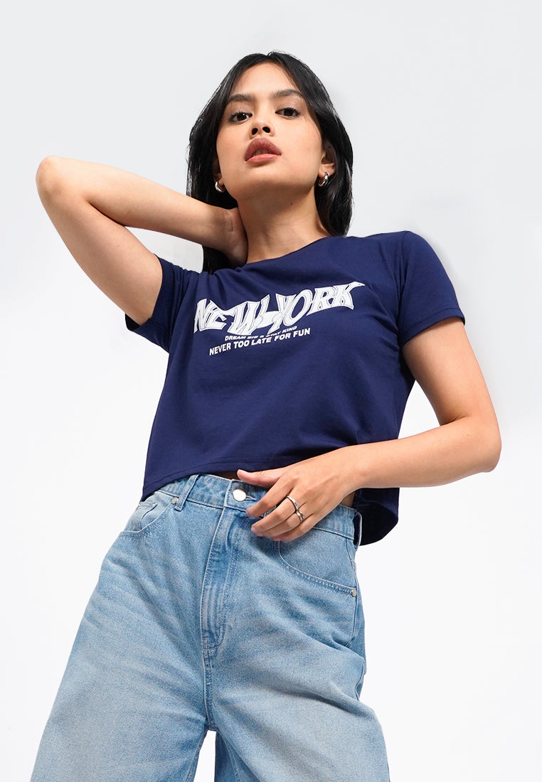 Short Sleeve Graphic Crop T-Shirt