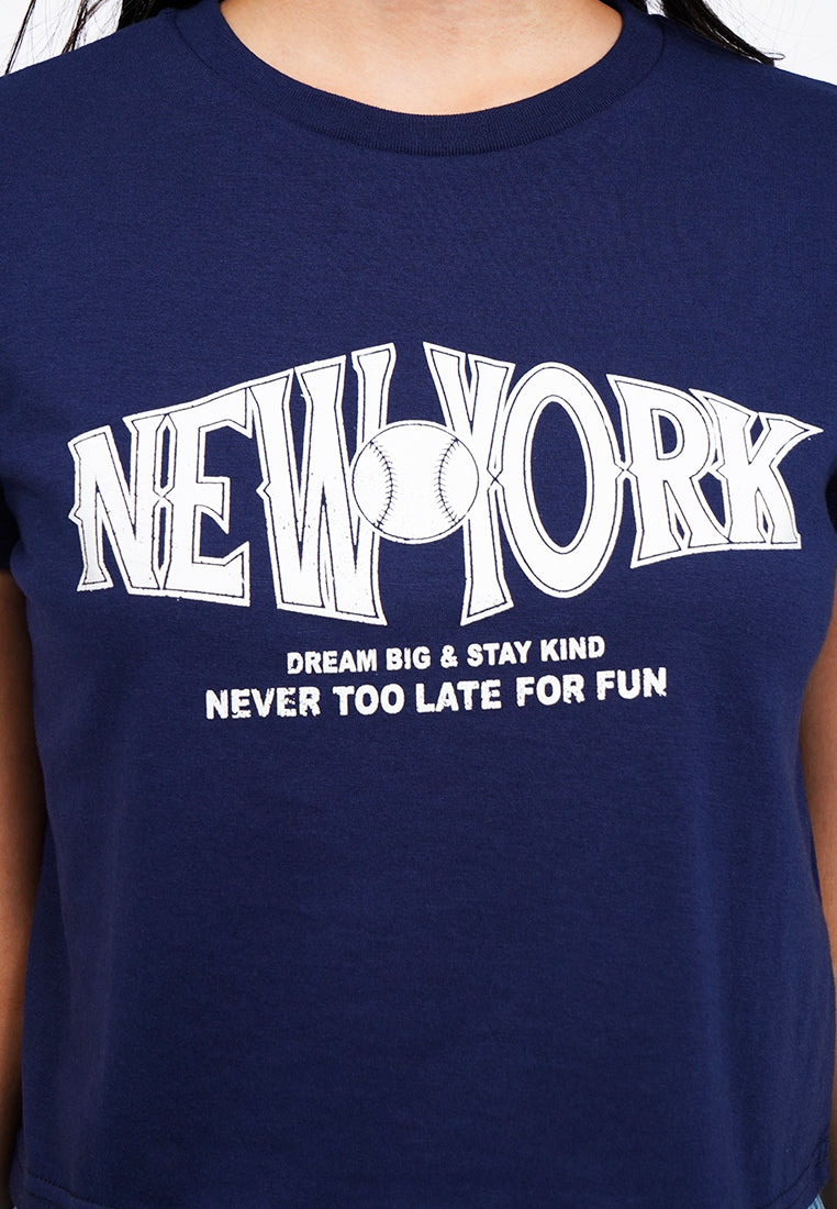 Short Sleeve Graphic Crop T-Shirt