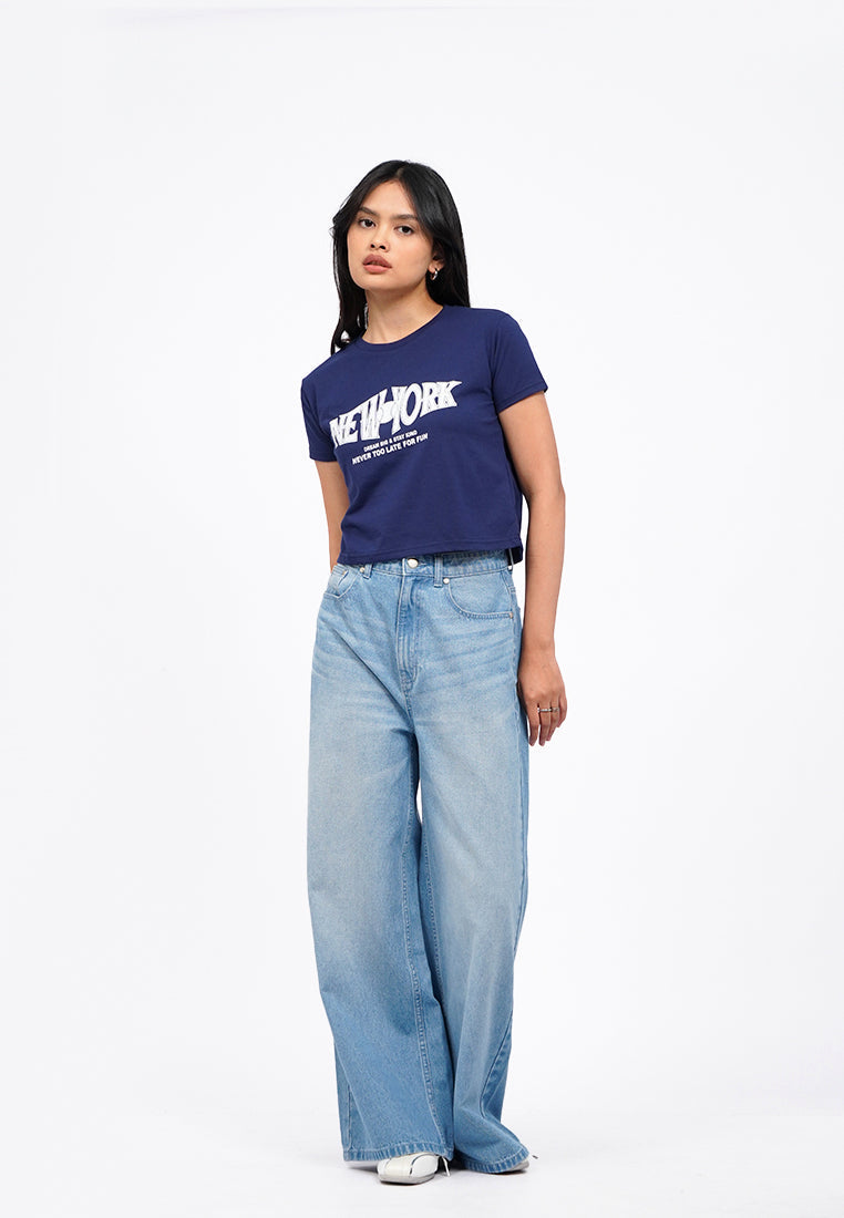 Short Sleeve Graphic Crop T-Shirt