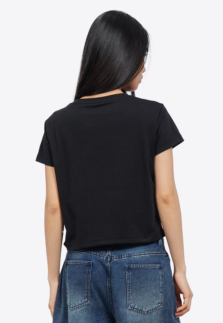 Short Sleeve Graphic Crop T-Shirt