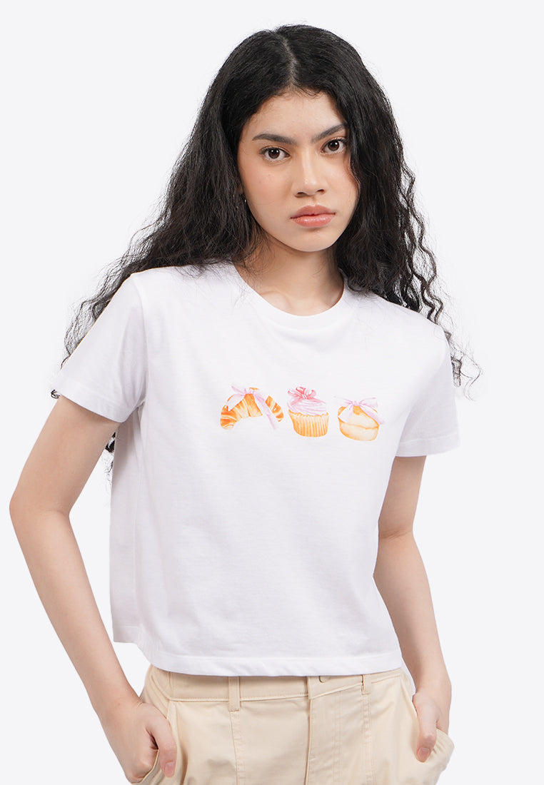 Short Sleeve Graphic Crop T-Shirt