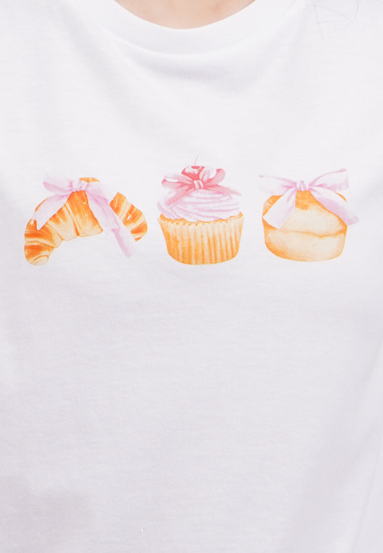 Short Sleeve Graphic Crop T-Shirt