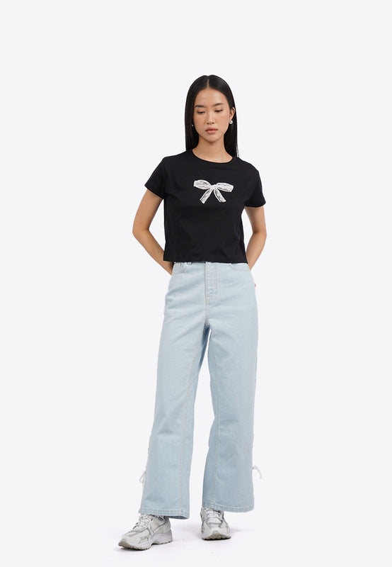 Short Sleeve Graphic Crop T-Shirt