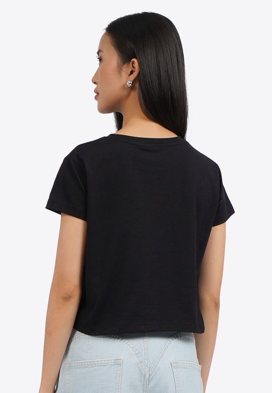 Short Sleeve Graphic Crop T-Shirt