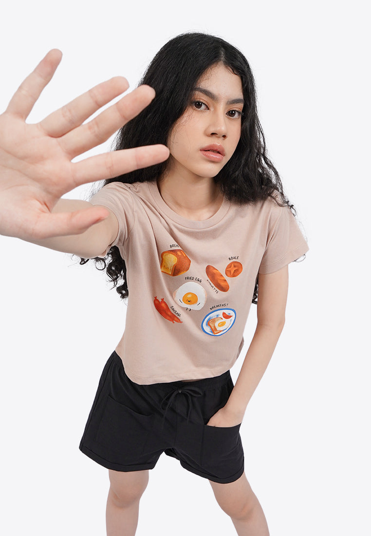 Short Sleeve Graphic Crop T-Shirt