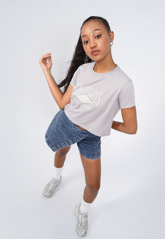 Short Sleeve Graphic Crop T-Shirt