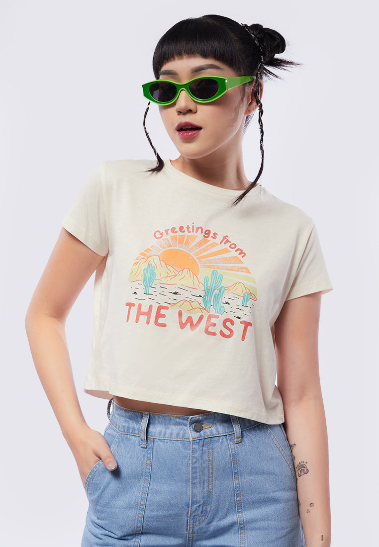 Short Sleeve Graphic Crop T-Shirt