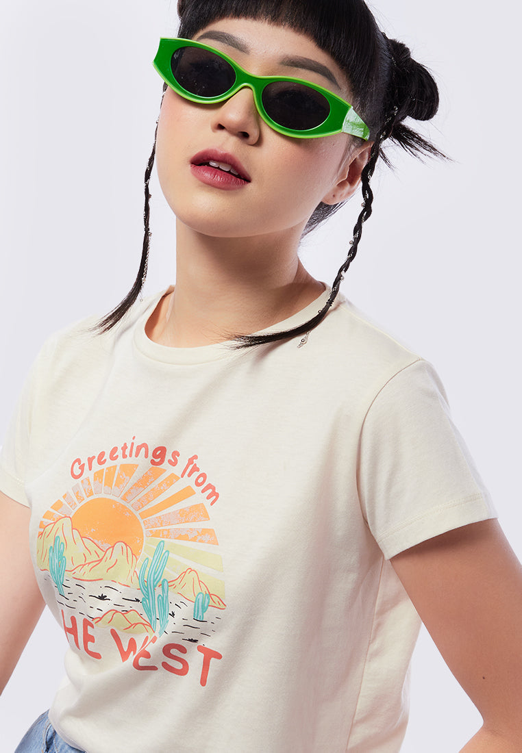 Short Sleeve Graphic Crop T-Shirt
