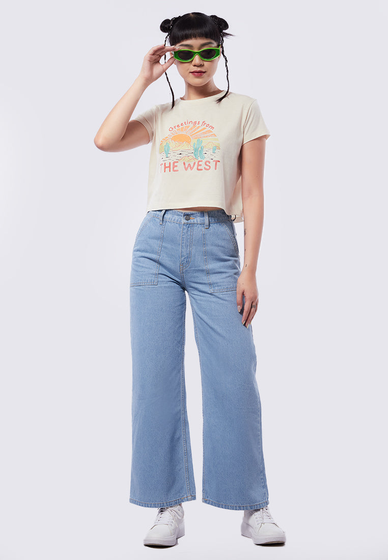 Short Sleeve Graphic Crop T-Shirt