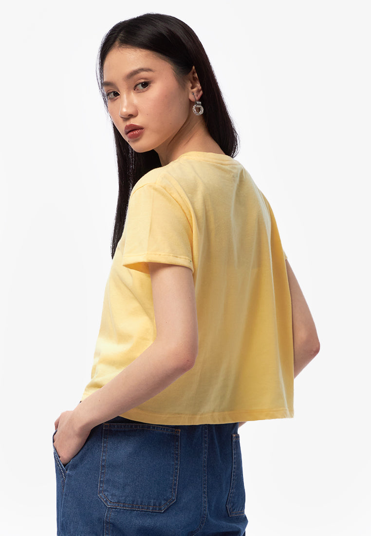 Short Sleeve Graphic Crop Tee