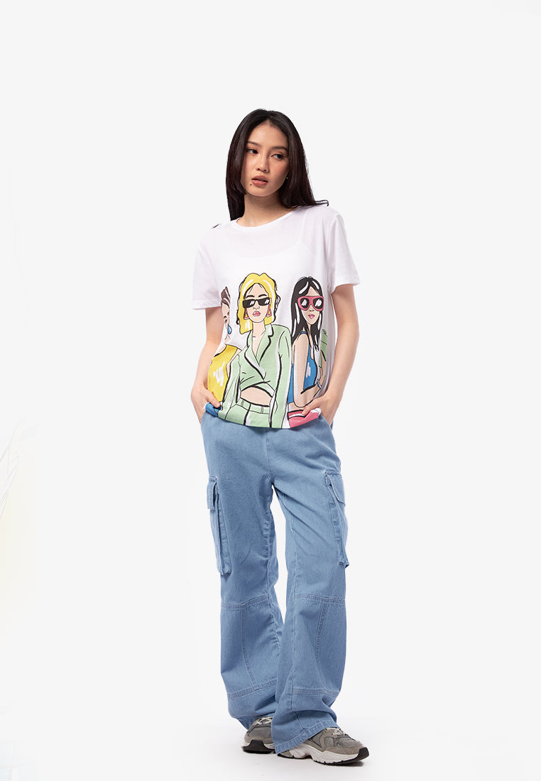 Graphic Short Sleeve T-Shirt Off White