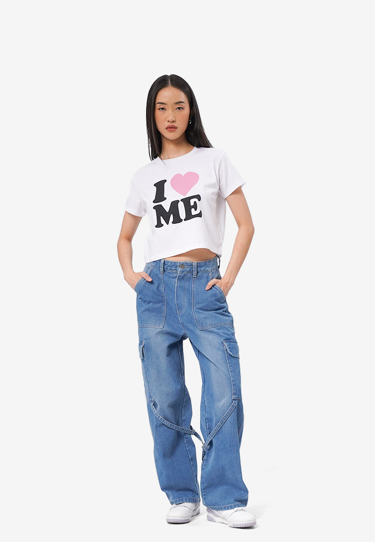 Short Sleeve Graphic Crop T-Shirt