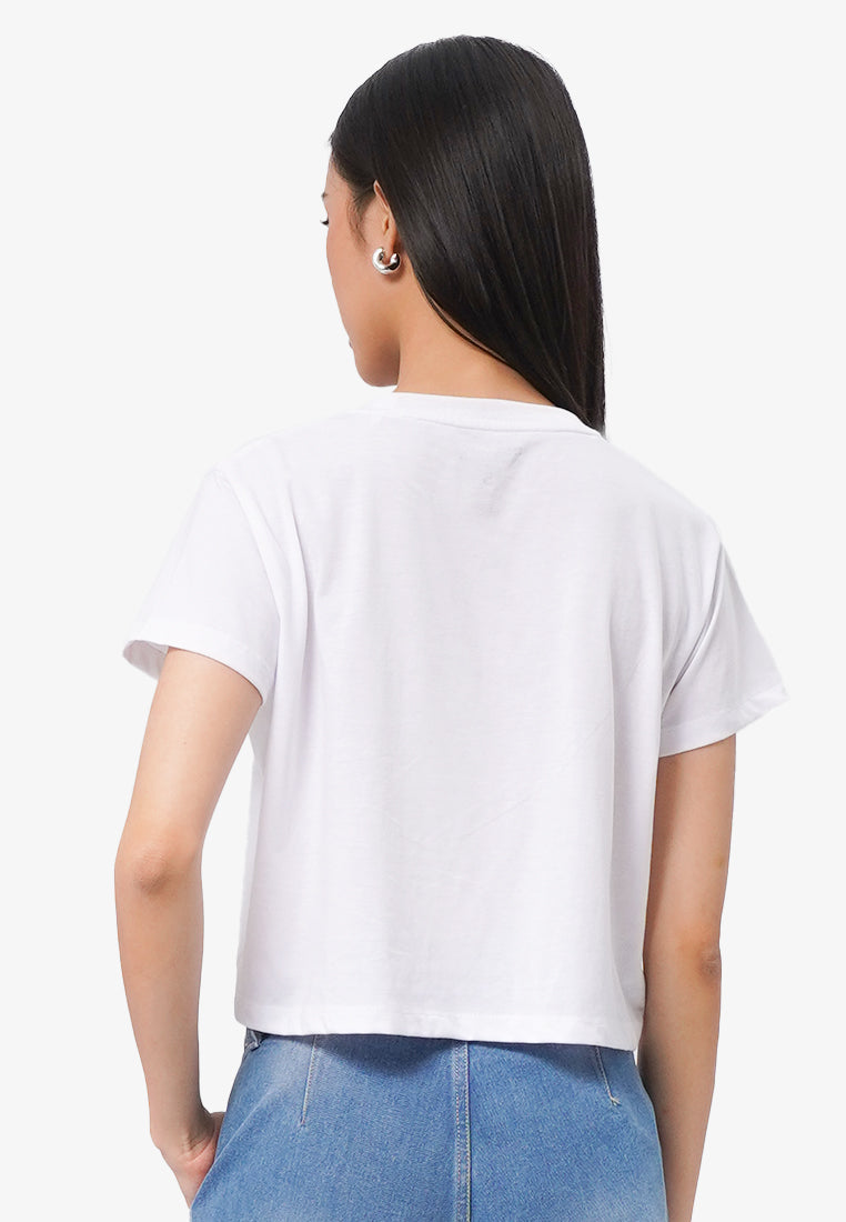 Short Sleeve Graphic Crop T-Shirt