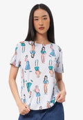Full Print Short Sleeve T-Shirt L.Blue