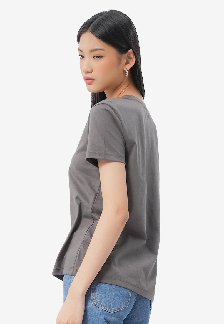 Short Sleeve Graphic T-Shirt Dark Grey