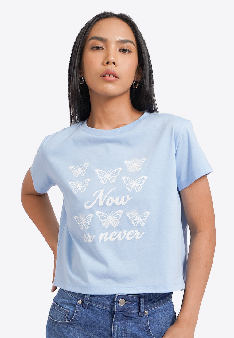 Short Sleeve Graphic Crop T-Shirt