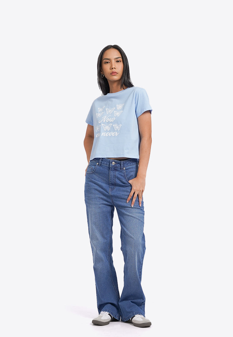 Short Sleeve Graphic Crop T-Shirt