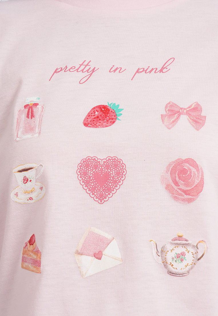 Short Sleeve Graphic Crop T-Shirt