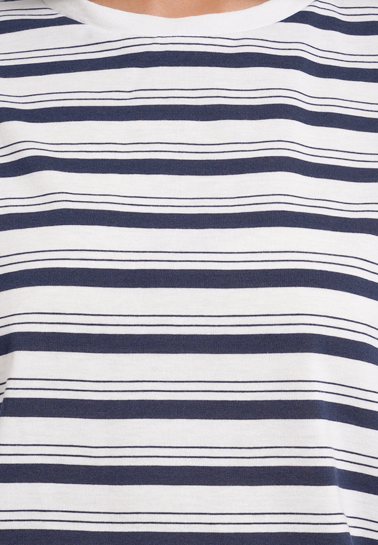 Short Sleeve Stripes Crop T-Shirt