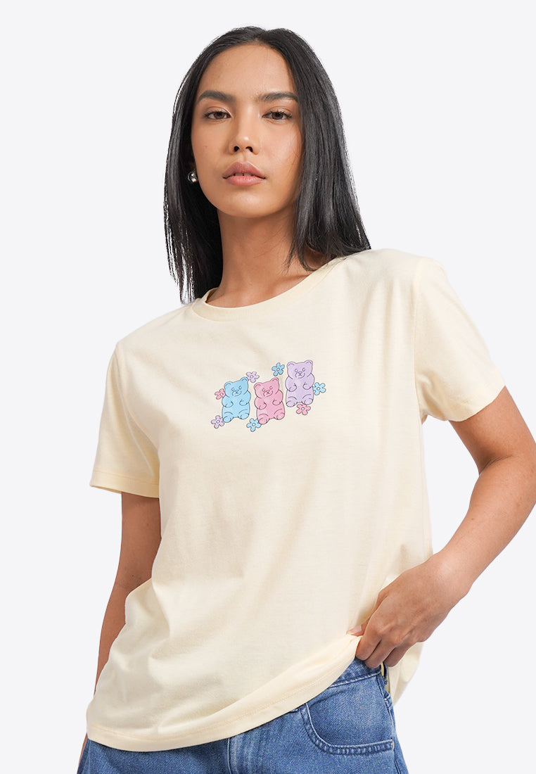 Round Neck Short Sleeve Graphic T-Shirt