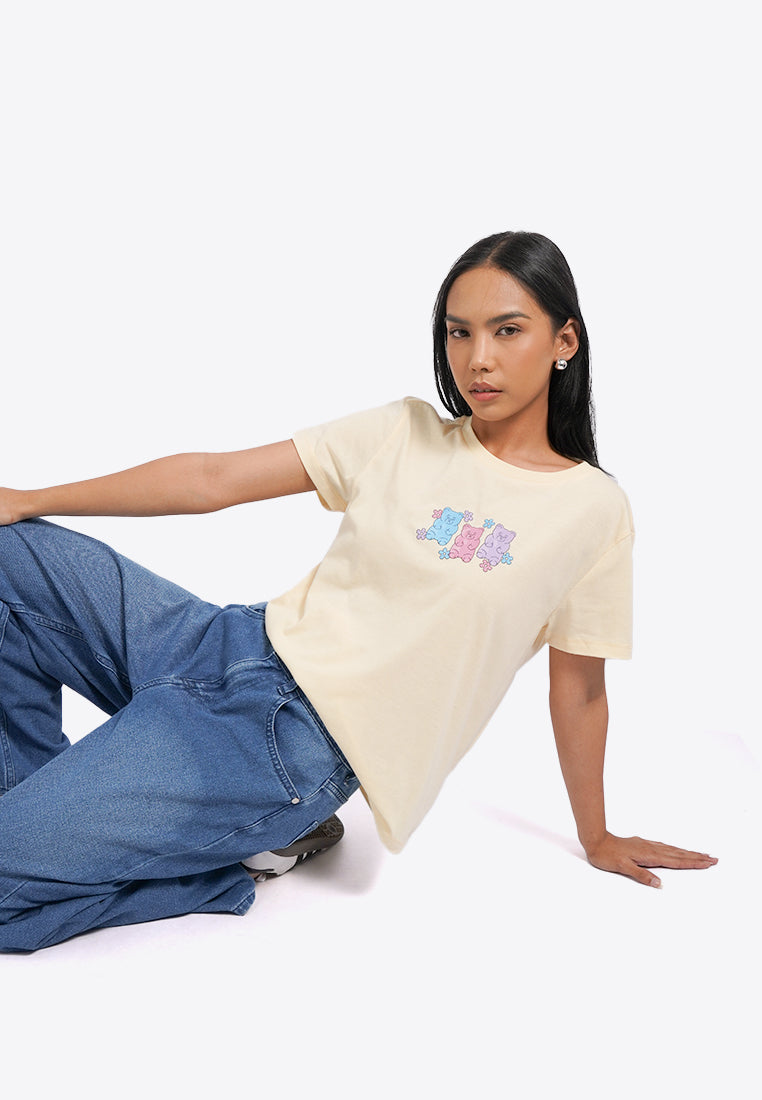 Round Neck Short Sleeve Graphic T-Shirt