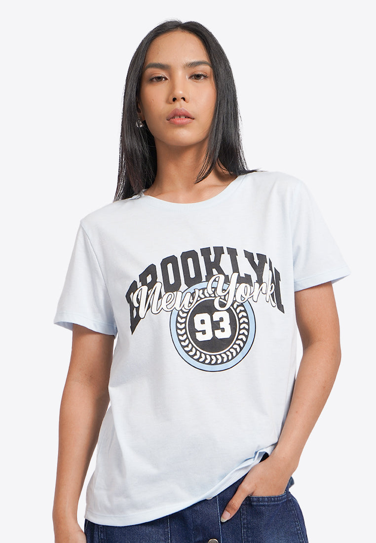 Round Neck Short Sleeve Graphic T-Shirt
