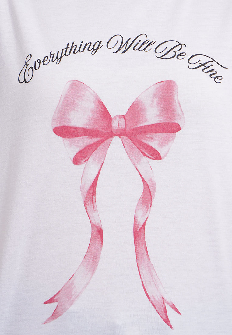 Round Neck Short Sleeve Graphic T-Shirt