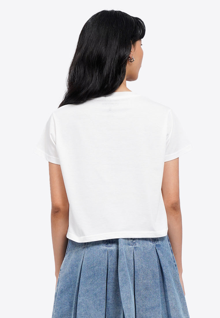 Short Sleeve Graphic Crop T-Shirt