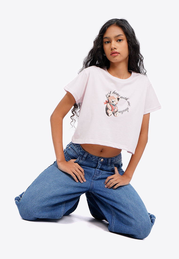 Short Sleeve Graphic Crop T-Shirt