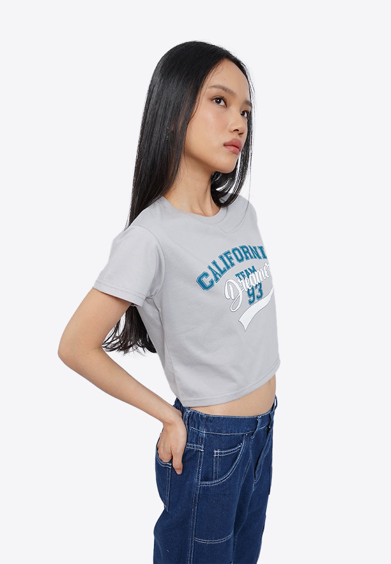 Short Sleeve Graphic Crop T-Shirt