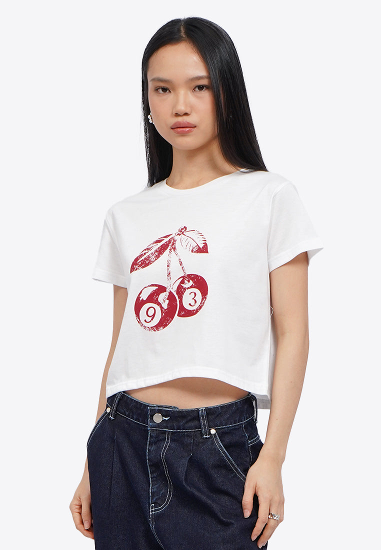 Short Sleeve Graphic Crop T-Shirt