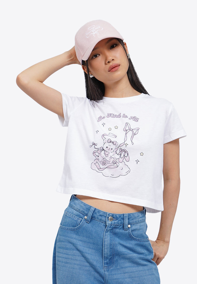 Short Sleeve Graphic Crop T-Shirt