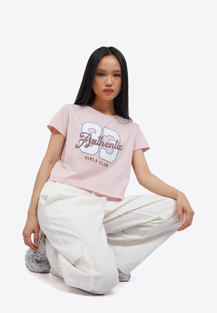 Short Sleeve Graphic Crop T-Shirt
