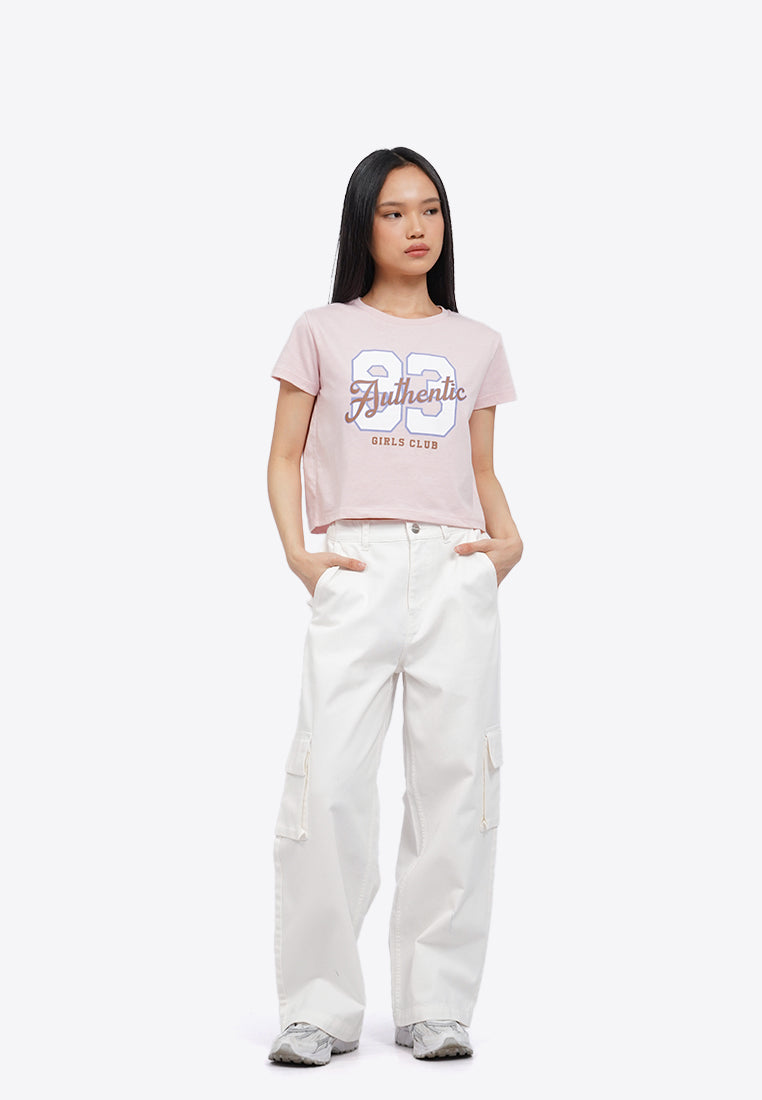Short Sleeve Graphic Crop T-Shirt