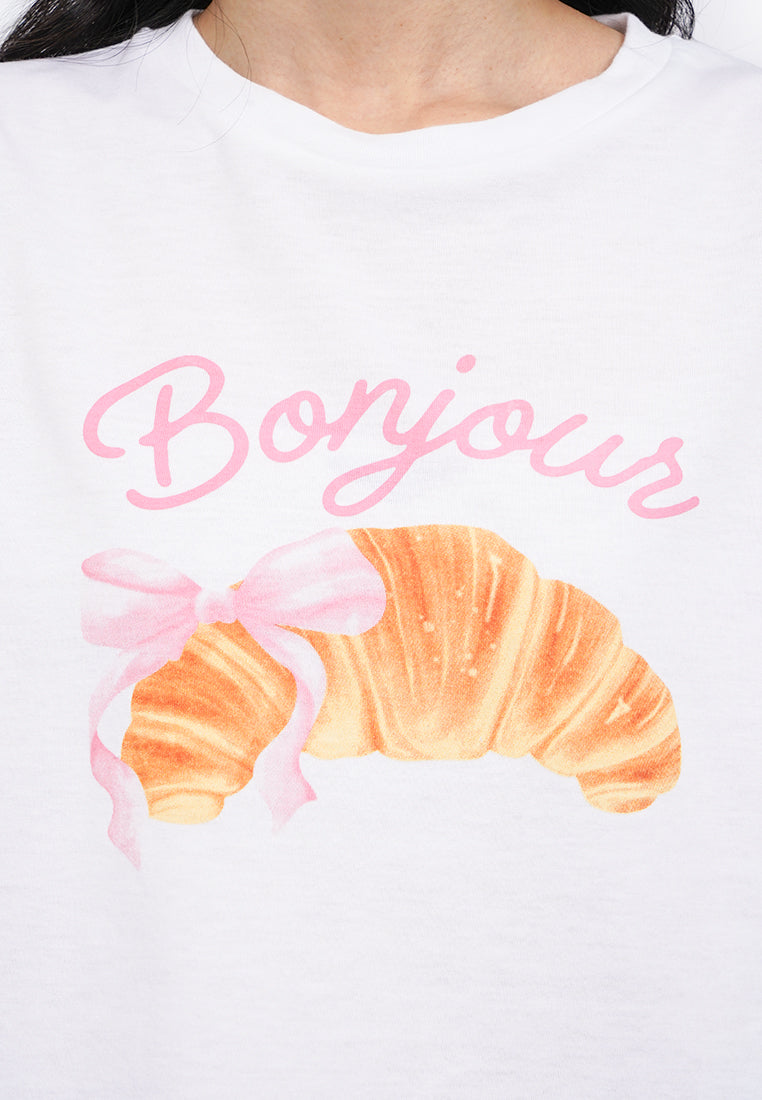 Short Sleeve Graphic Crop T-Shirt