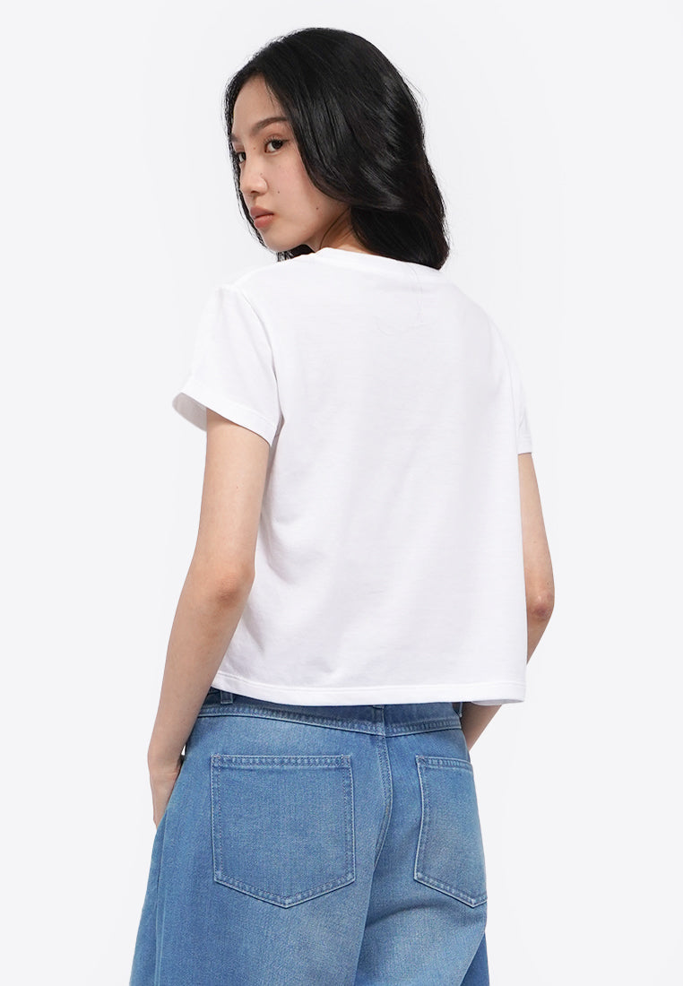 Short Sleeve Graphic Crop T-Shirt