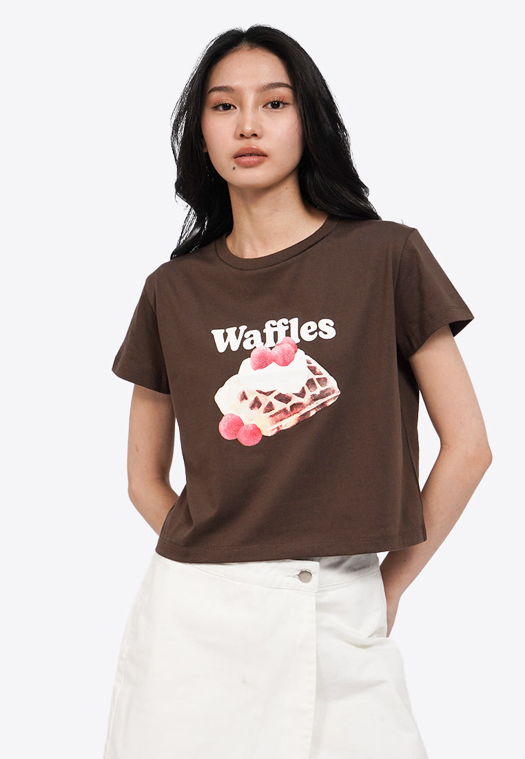 Short Sleeve Graphic Crop T-Shirt