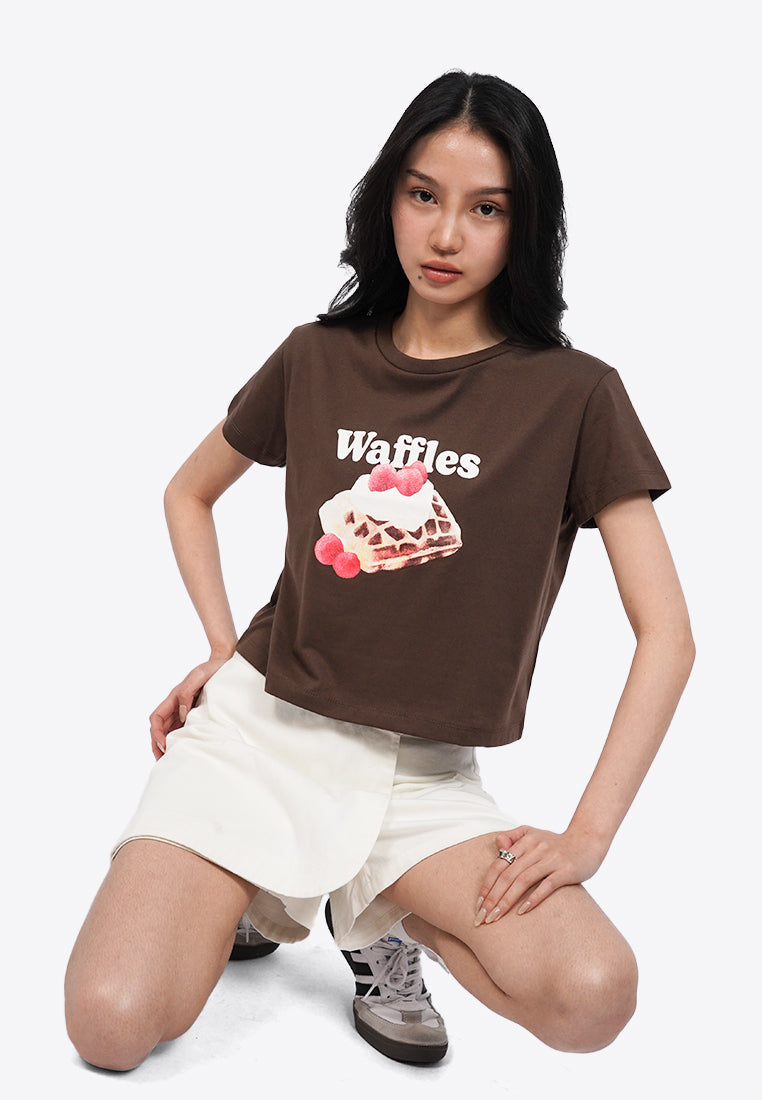 Short Sleeve Graphic Crop T-Shirt
