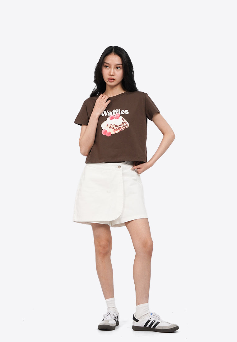 Short Sleeve Graphic Crop T-Shirt