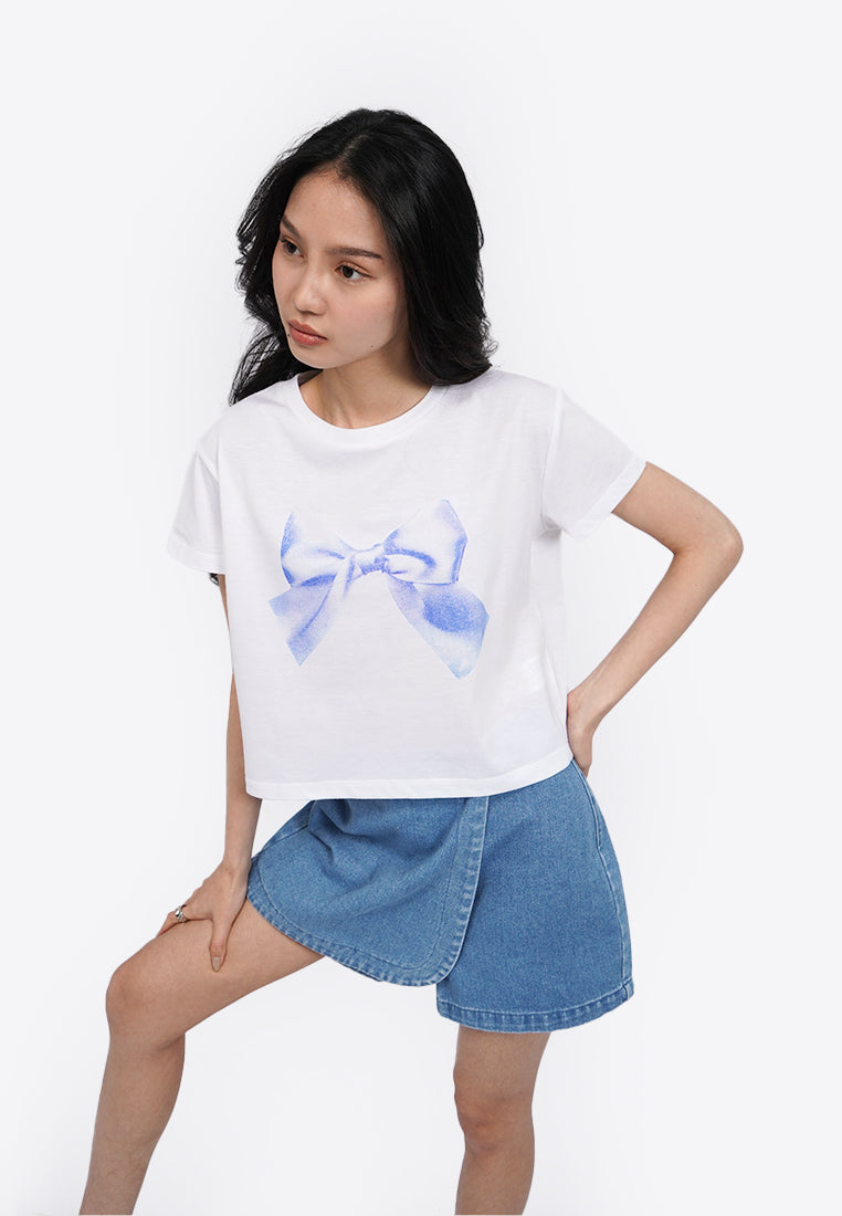Short Sleeve Graphic Crop T-Shirt