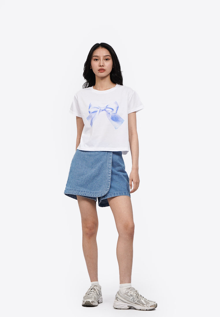 Short Sleeve Graphic Crop T-Shirt
