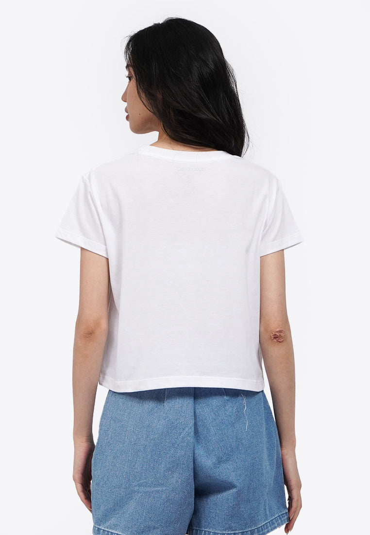 Short Sleeve Graphic Crop T-Shirt