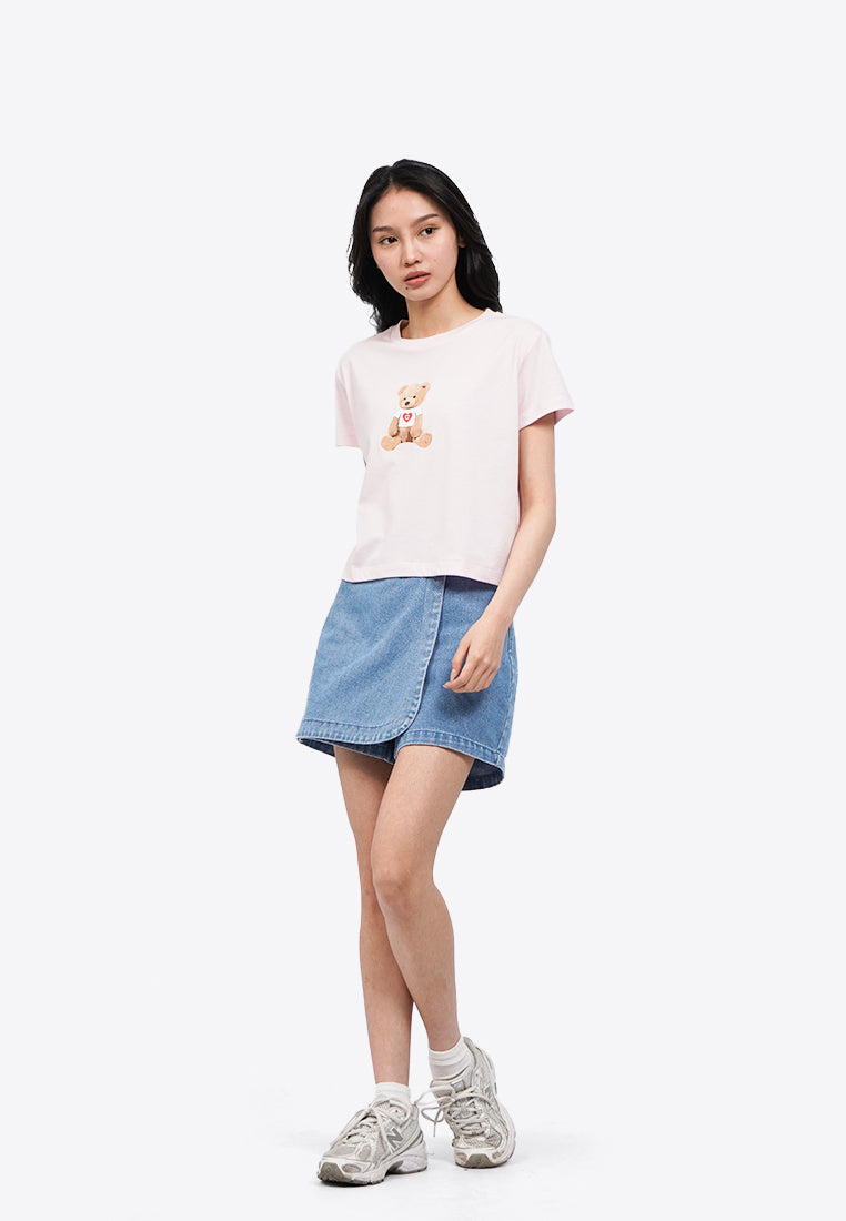 Short Sleeve Graphic Crop T-Shirt