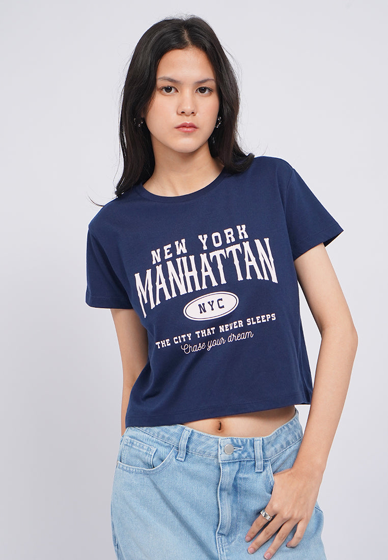 Short Sleeve Graphic Crop T-Shirt