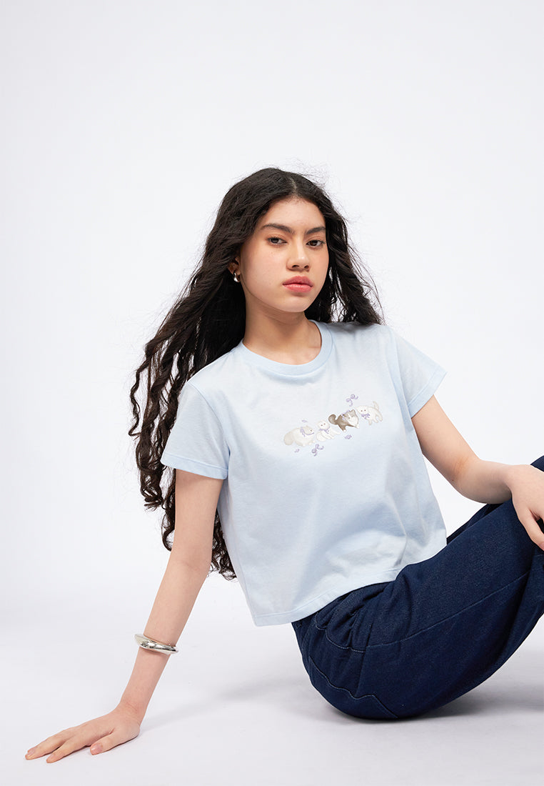 Short Sleeve Graphic Crop T-Shirt