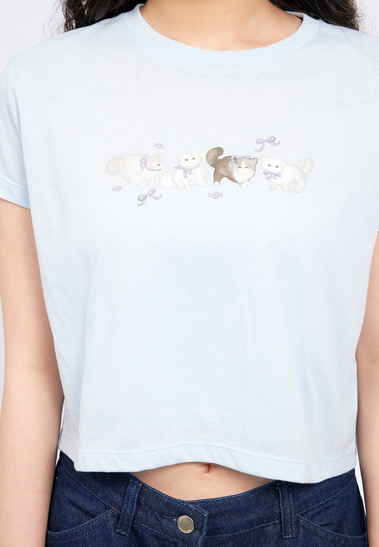 Short Sleeve Graphic Crop T-Shirt