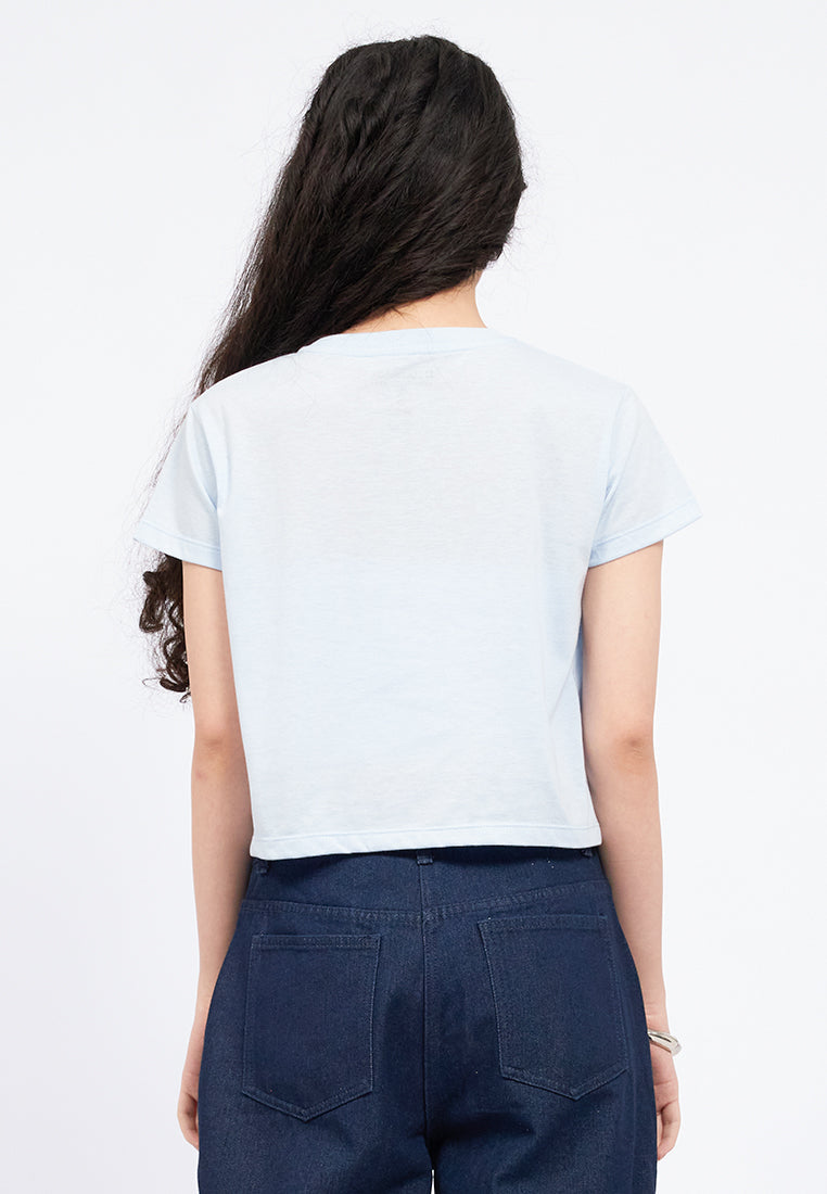Short Sleeve Graphic Crop T-Shirt